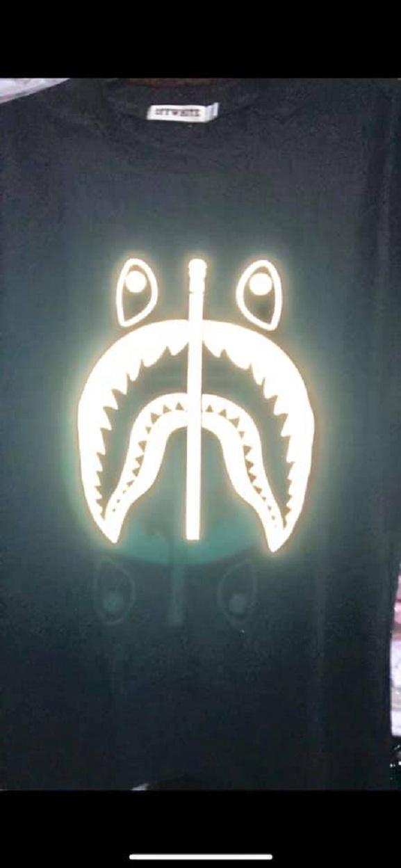 Áo Bape Phản Quang - Tee Bape Shark Cá mập phát sáng
