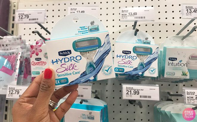 Set 4 Lưỡi Cạo Thay Thế- Schick Hydro Silk Sensitive Care- chuẩn auth