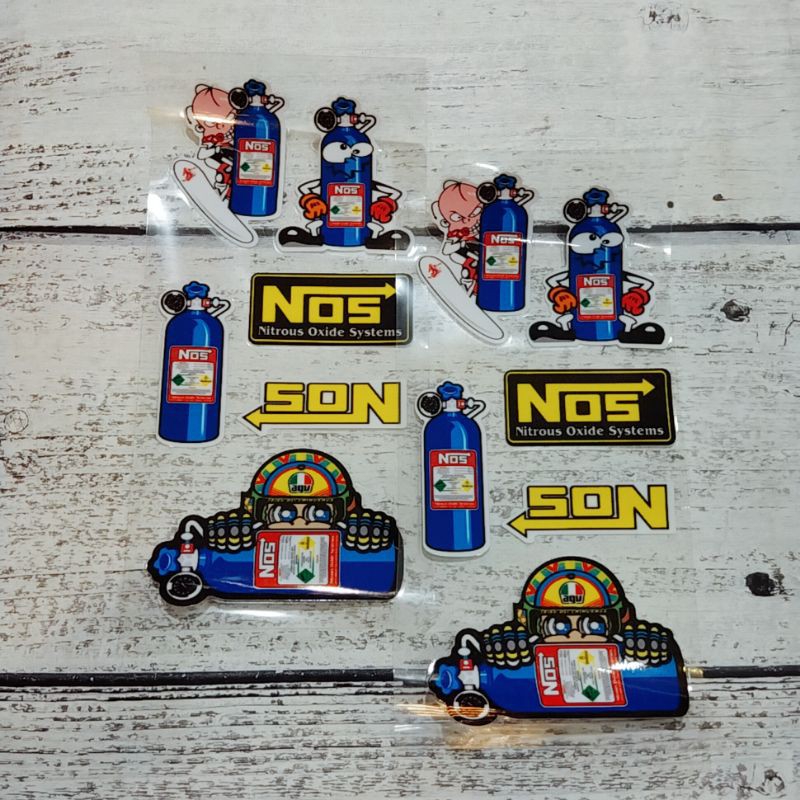 Decal tem dán tổng hợp mẫu Hot hiện nay Thỏ điên, Durex, Liquimoly, Nos, RCB, Ohlins... tem có khả năng chịu nước tốt