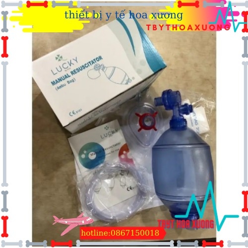 Bóng bóp ambu người lớn giúp trợ thở lucky
