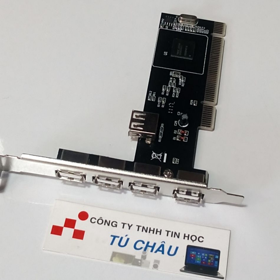 Card PCI USB / Card ra 5 Ports USB 2.0 (Plug and Play)