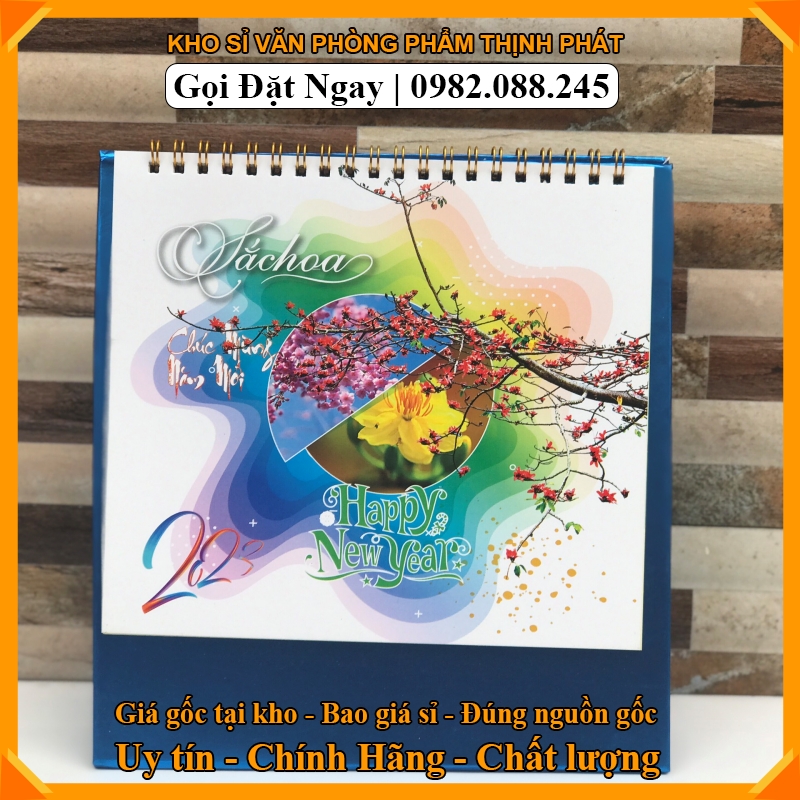 Lịch 2023 để bàn 1 lò xo