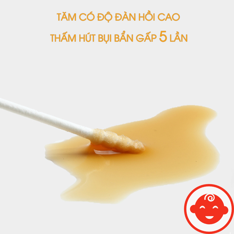 Tăm Bông Cho Bé Sơ Sinh MISUTA (Hộp 200 Que)