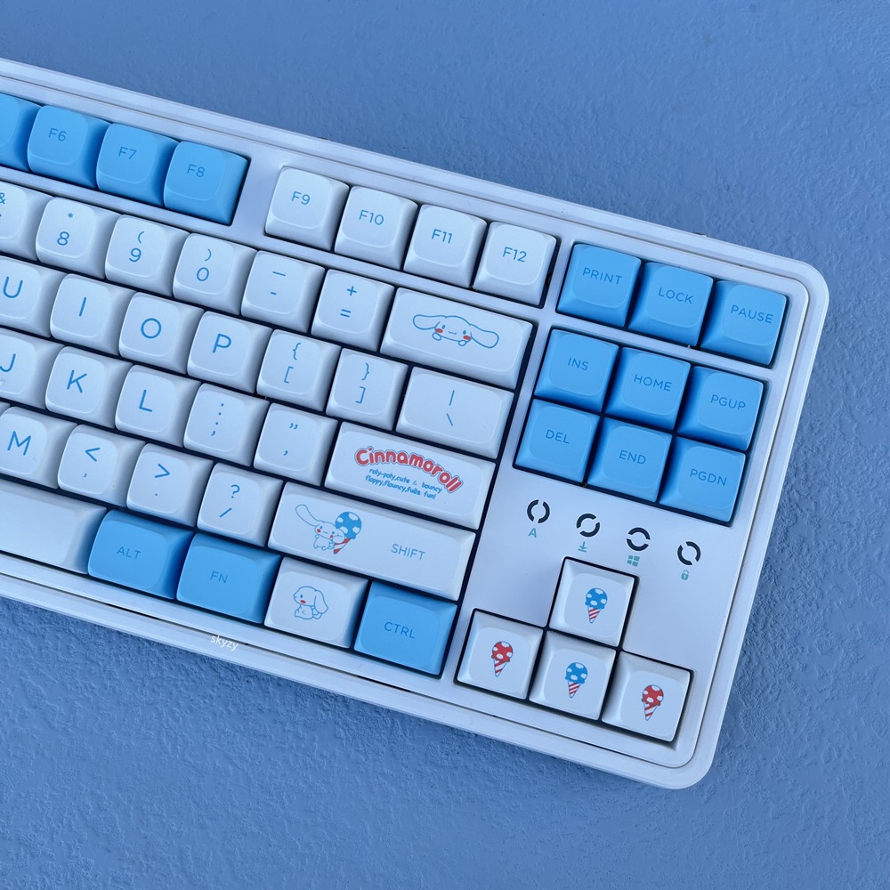 124 Keys Keycaps XDA Profile Cute Anime PBT DYE-SUB Mechanical Keyboard Keycap Set