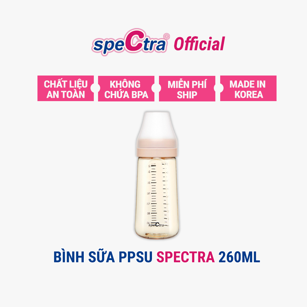 Ppsu Spectra Wide Neck Milk Bottle - 160ml, Dual Air Holes to Prevent Colic, Genuine Product (Size S)