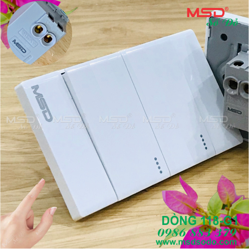 CÔNG TẮC ĐÔI 1 CHIỀU - 118G1-MSD-B3