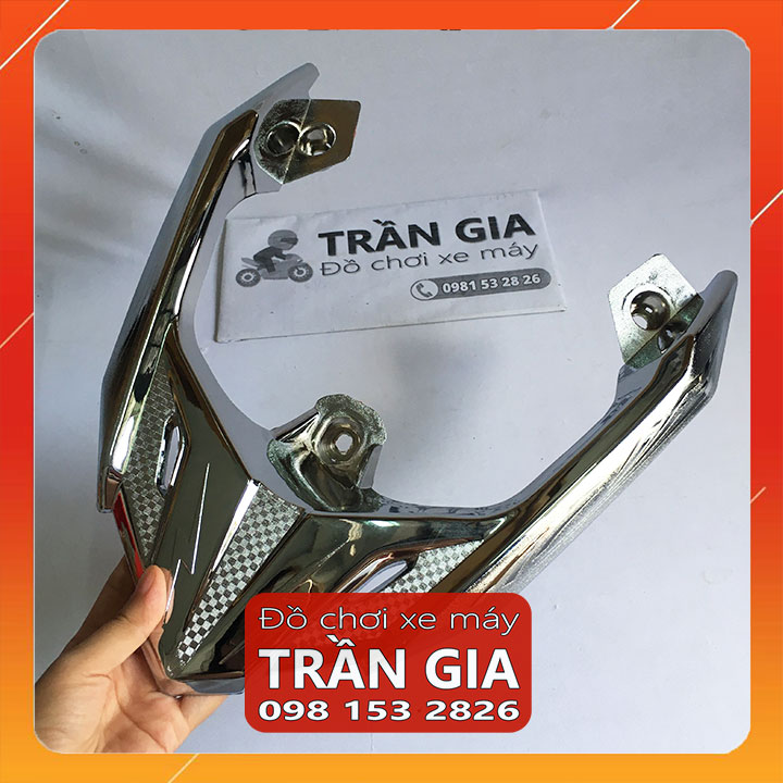 [FreeshipMAX] Ốp cảng sau xe AB 125 150 airblade 2020-2021-2022 tay dắt air blade xi inox crom cacbon carbon - phụ kiện trang trí đồ kiểng