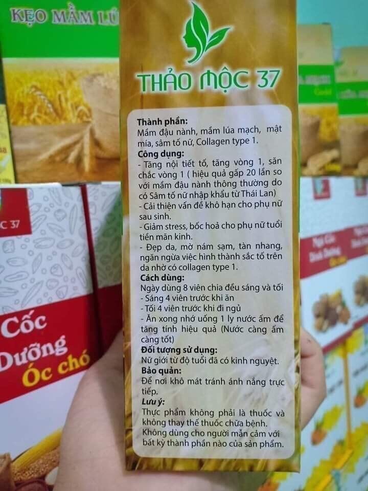 combo 5 hộp Kẹo mầm lúa mạch gold tăng size vòng 1