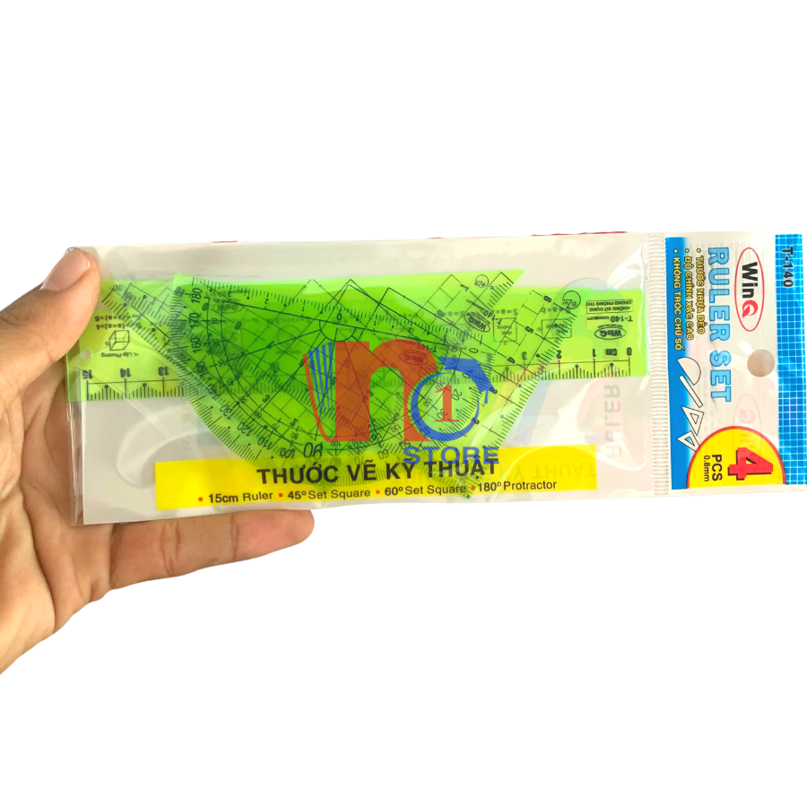 Bộ Thước dẻo 4 món WinQ T140 Dành Cho Học Sinh