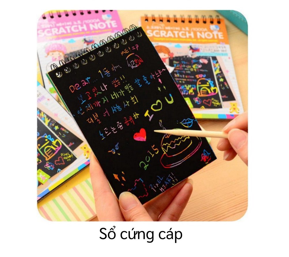 Sổ Scratch Note - Sổ Than Ma Thuật Cầu Vồng A6