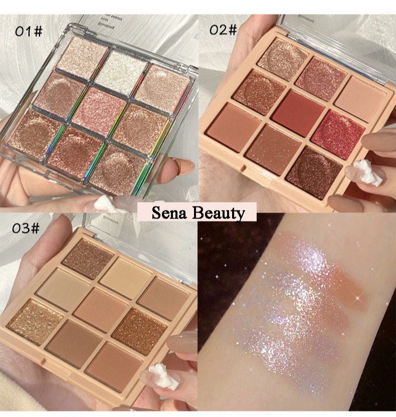Bảng Phấn Mắt Nhũ Lì 9 Ô Roto Eyeshadow