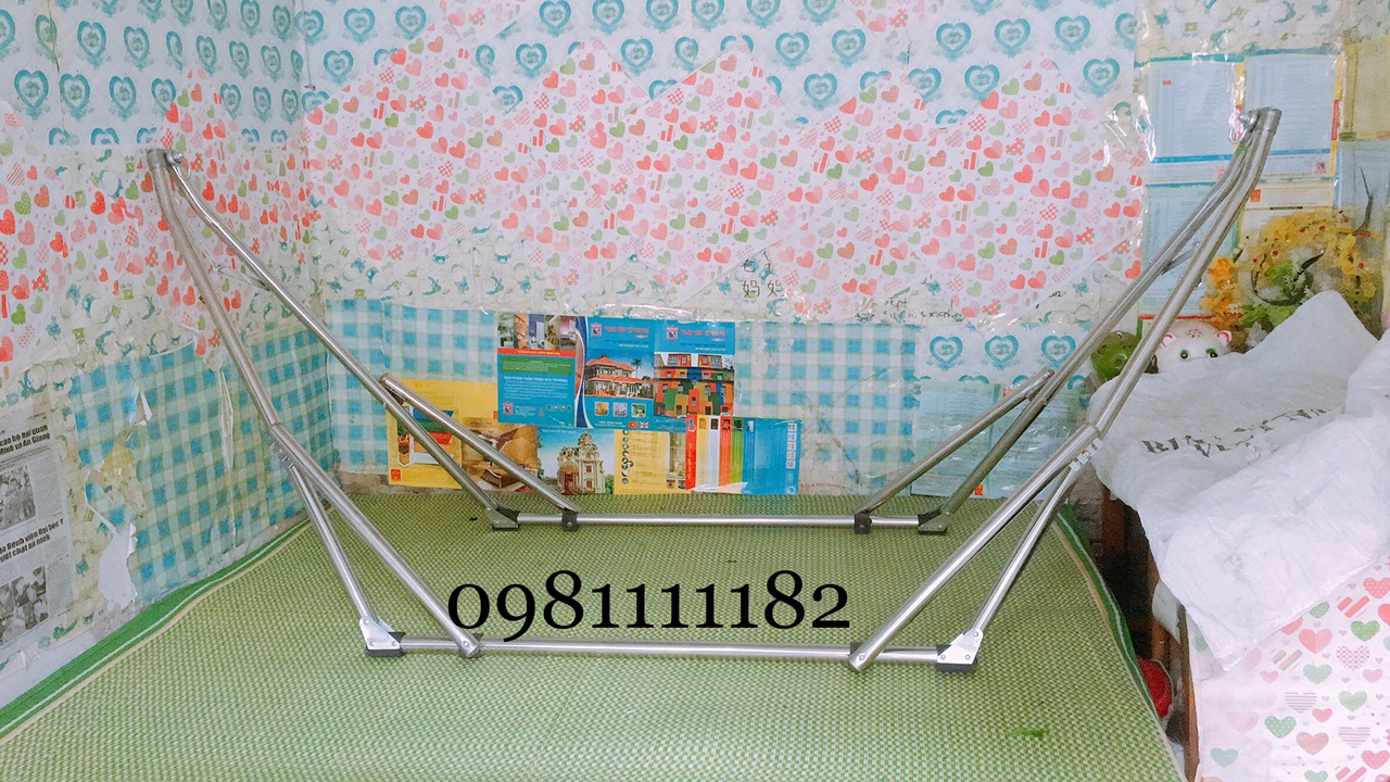 Khung Võng Xếp 100% Inox Phi 32 Tiến Đạt Chưa Lưới