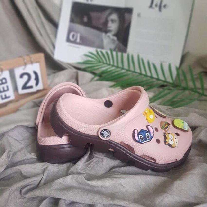 Dép Sục Nữ Crooos Màu Hồng Hàng Xịn Tặng Kèm 6 Sticker giá rẻ