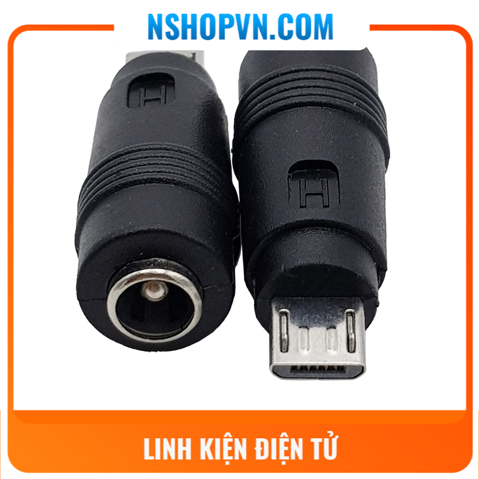 Đầu chuyển đổi dc 5.5x2.1mm sang micro usb