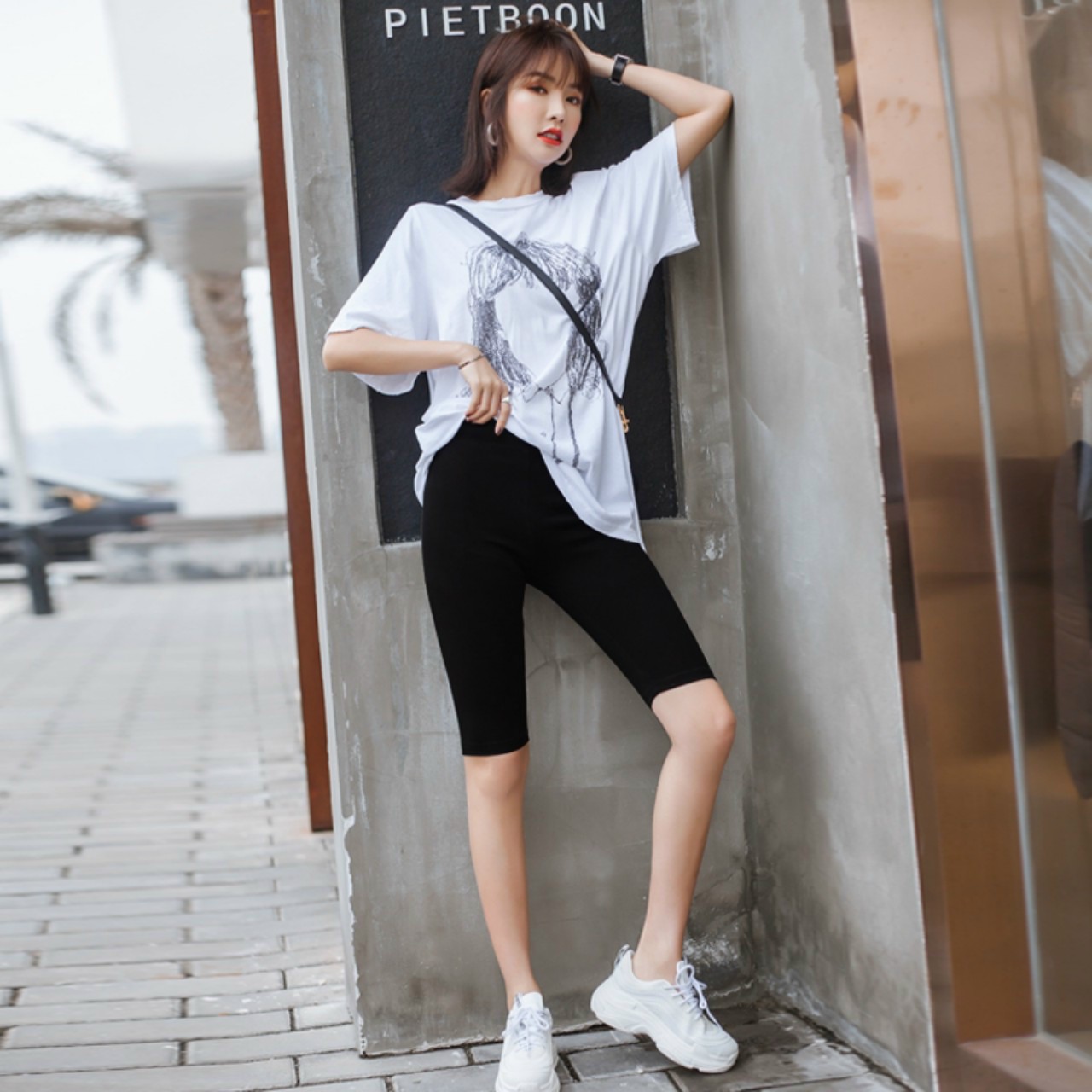 Pants ngố butt lifting high grade super beautiful, Super Swell scalloped