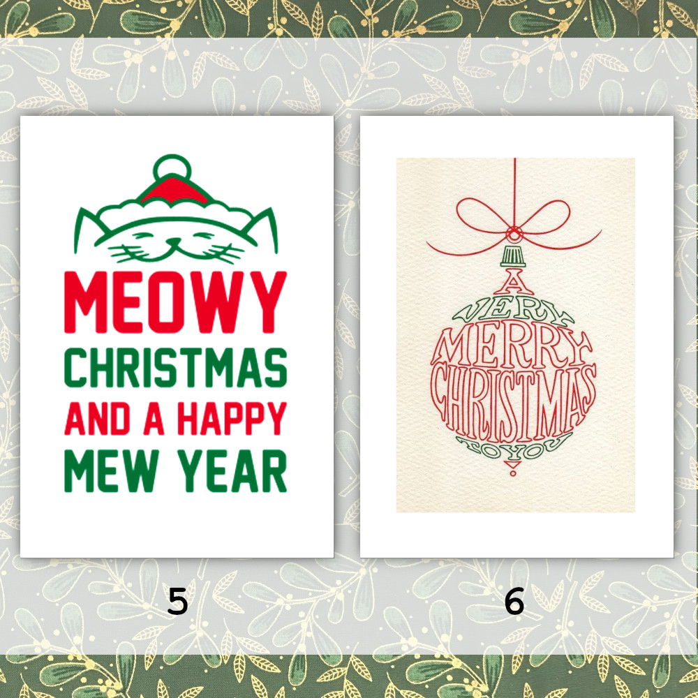 [N-diy] Set Postcard thiệp giáng sinh Noel