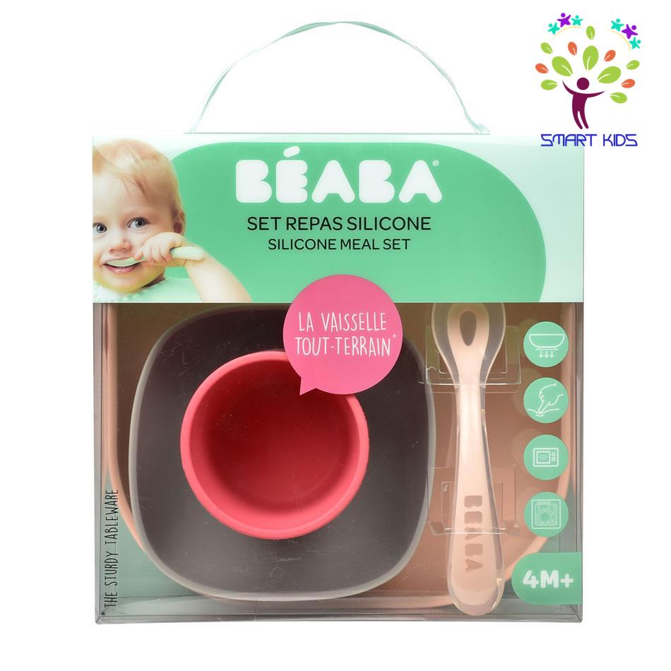 Bộ Ăn Dặm Silicone Đế Hít Không Đổ Beaba