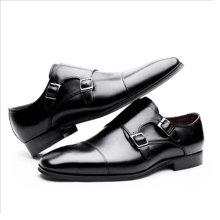Giày Tây Nam Monk Strap Màu Đen Thanh Lich AeShin - Q29