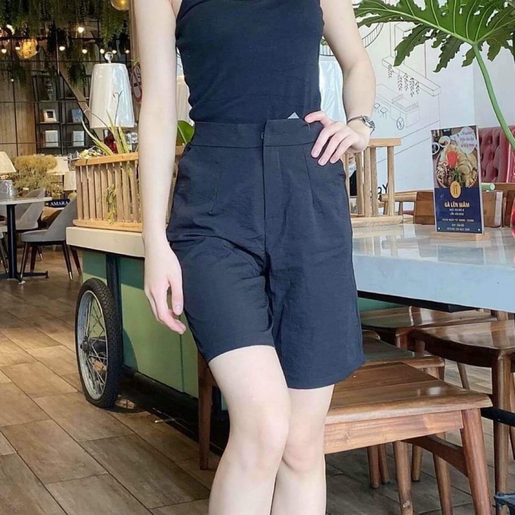 Quần Ngố Nữ Vải Đũi-Mh58