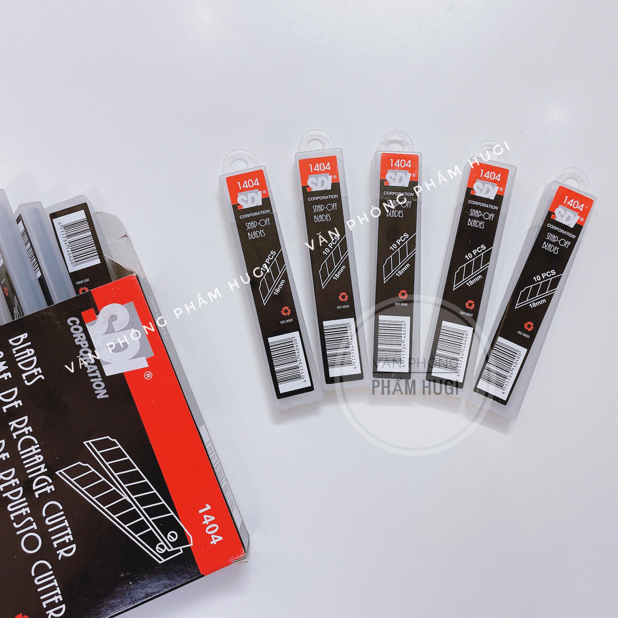 Hộp 10 Lưỡi Dao Rọc Giấy SDI Loại Lớn (18mm)