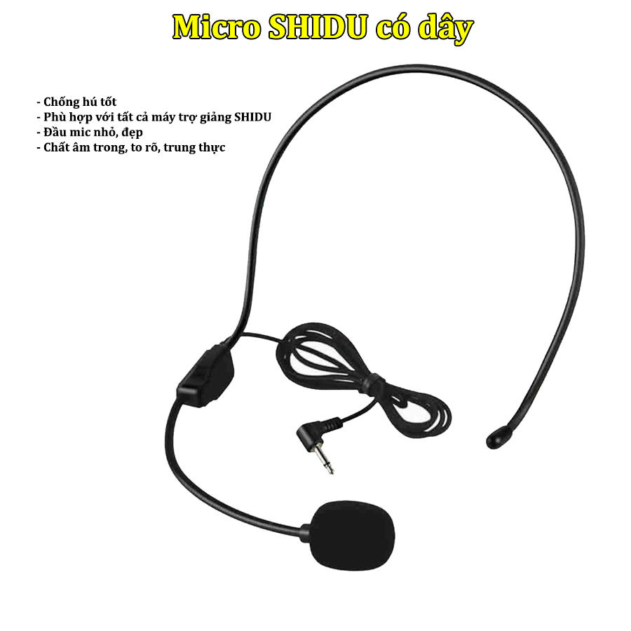 Micro SHIDU có dây dùng cho mọi máy trợ giảng SHIDU