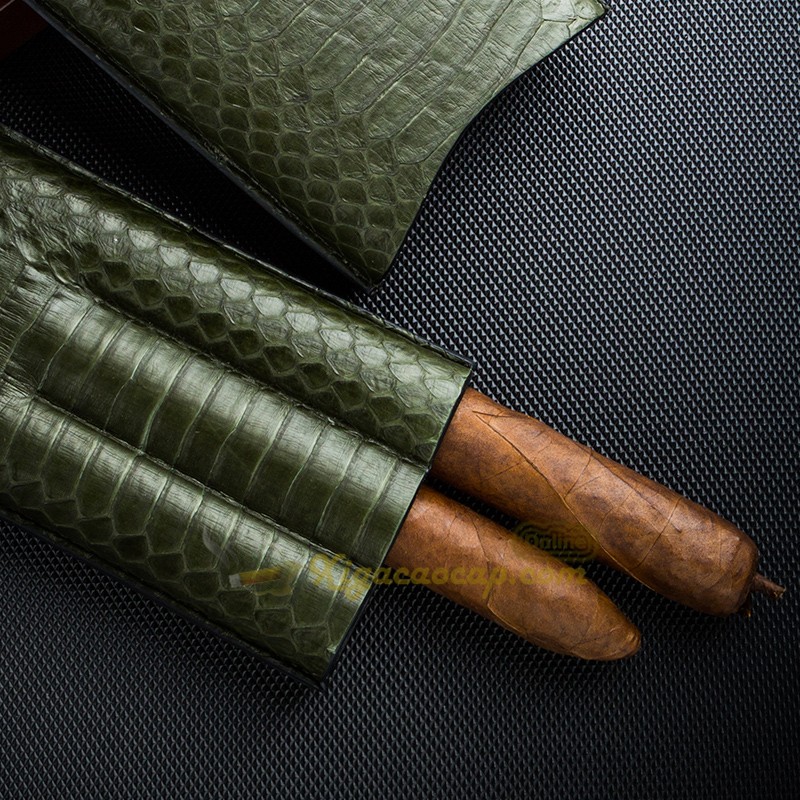 Bao da x-ga Lubinski Green Snake da rắn thật
