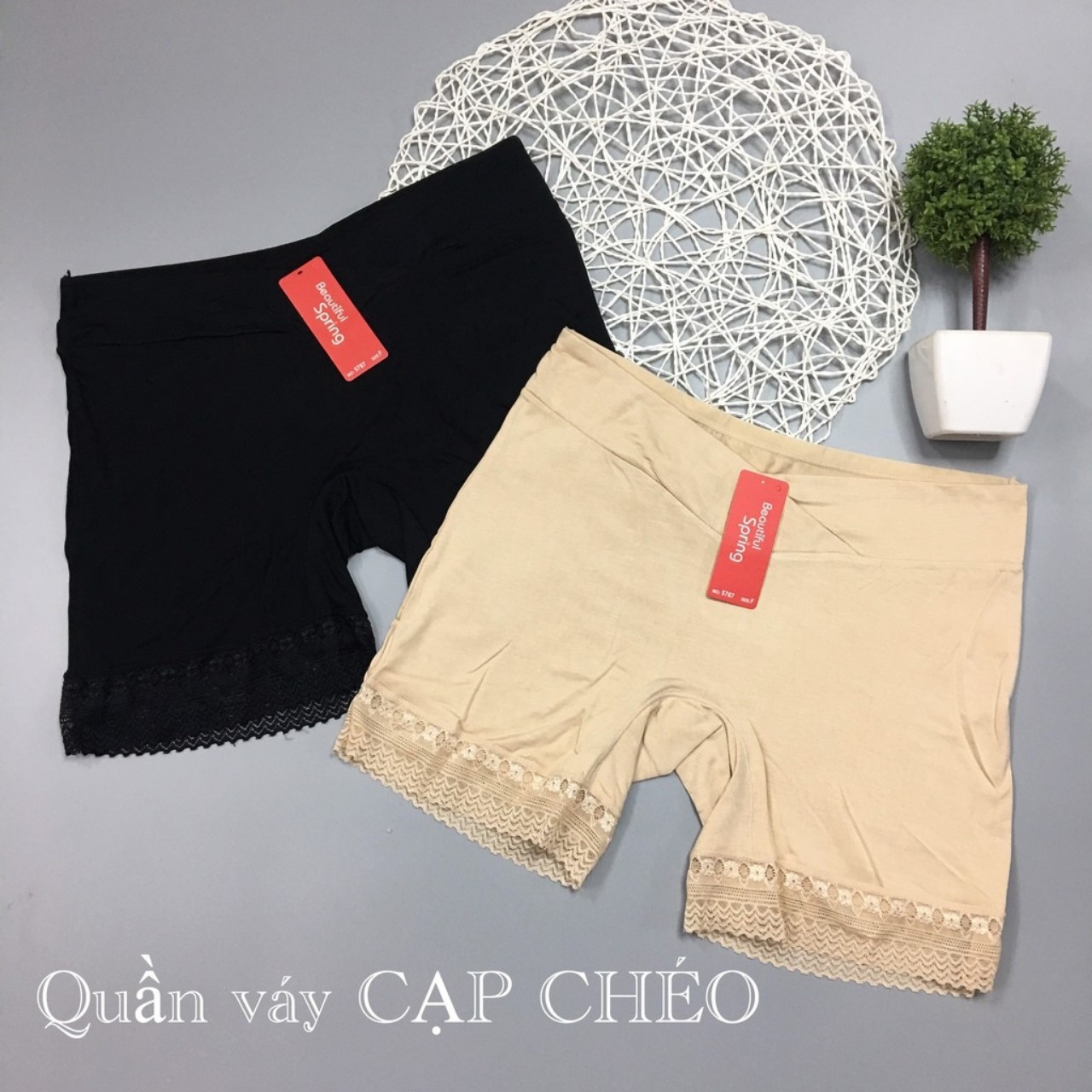 Quần mặc váy bầu cạp chéo(free size 45-75kg)