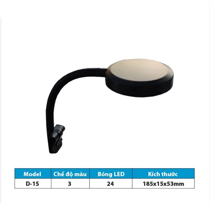 Đèn led Jeneca D1s kẹp miệng kính cho bể cá cảnh (3 màu)