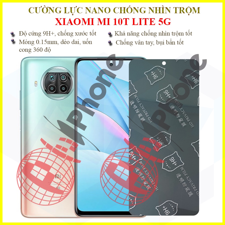 Dán chống nhìn trộm xiaomi mi 10t lite 5g - dán cường lực dẻo nano 9h+