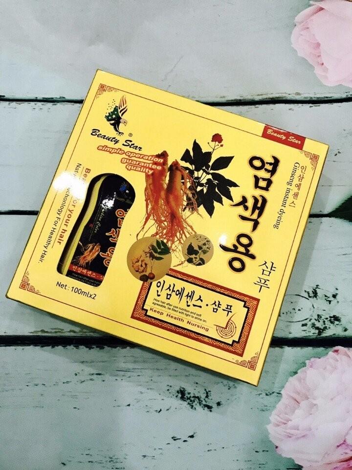 [HCM]Dầu Gội Đen Tóc Ginseng Instant Dying Beauty Star Hàn Quốc - DC