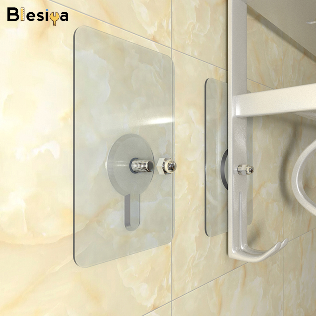 Blesiya 10Pcs Self Adhesive Hanging Nail Traceless Screw Wall Mounting Hook