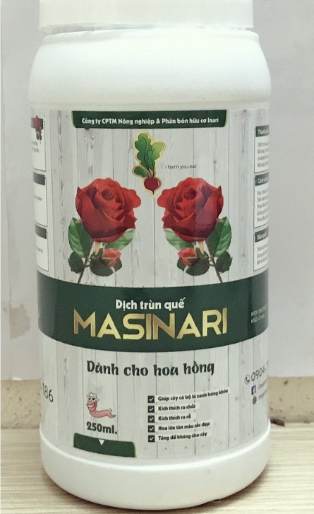 Dịch trùn quế masinari dành cho hoa hồng thể tích 250ml