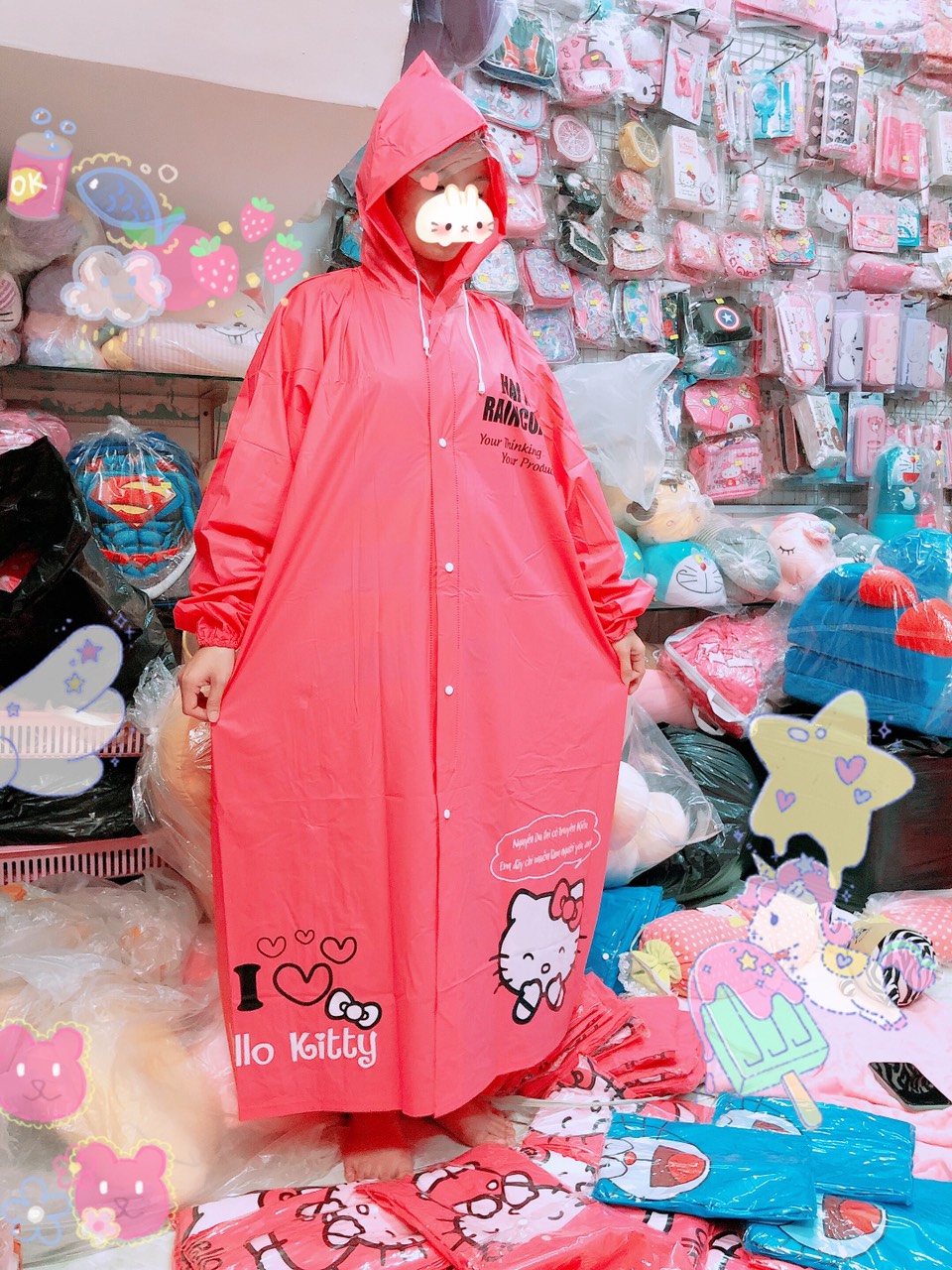 [HCM]Áo mưa Kitty  Doremon