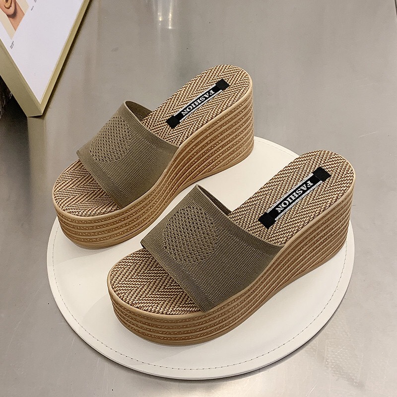 Dép xuồng nữ đế cao 7cm siêu nhẹ