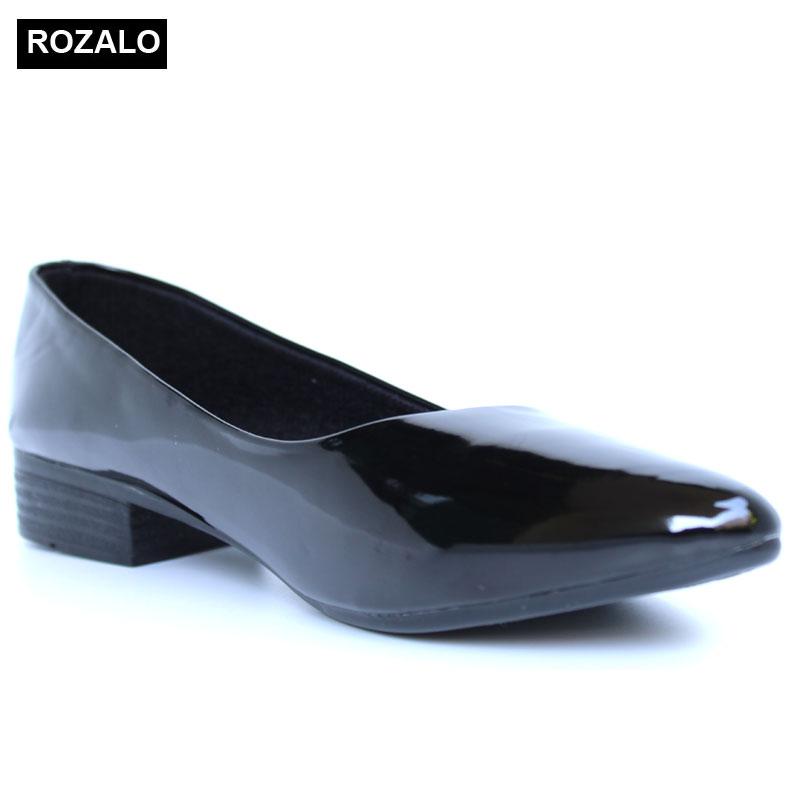 Giày búp bê nữ da bóng Rozalo R5602