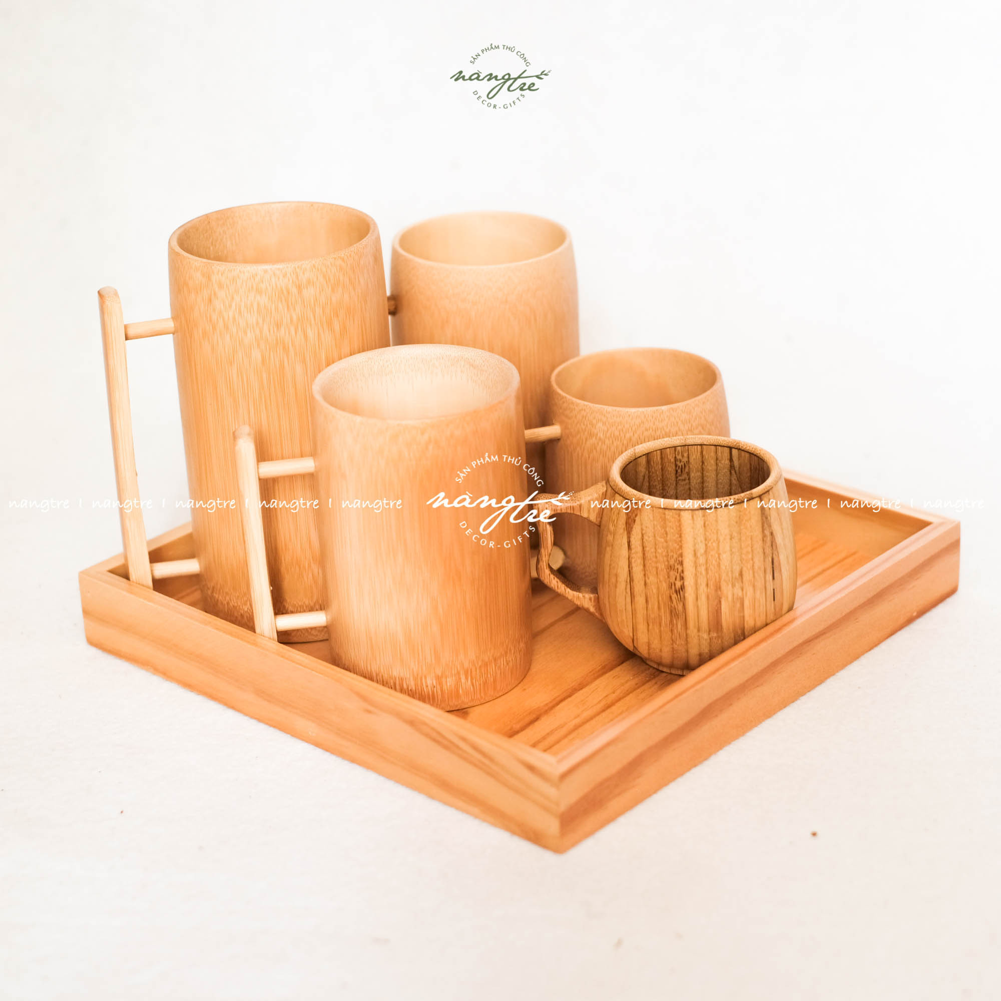 [HCM]Ly tre có quai (cốc tre) handmade