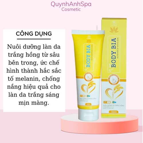 Kem dưỡng trắng da kem body bia olic chống nắng, dưỡng ẩm fuho cosmetics