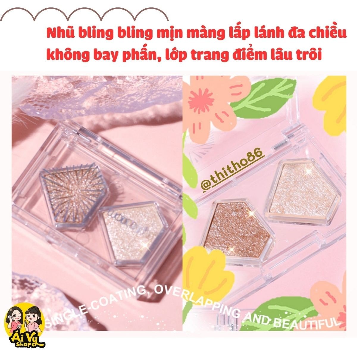 Nhũ Mắt 2 Ô WODWOD Skiny Diamond W945