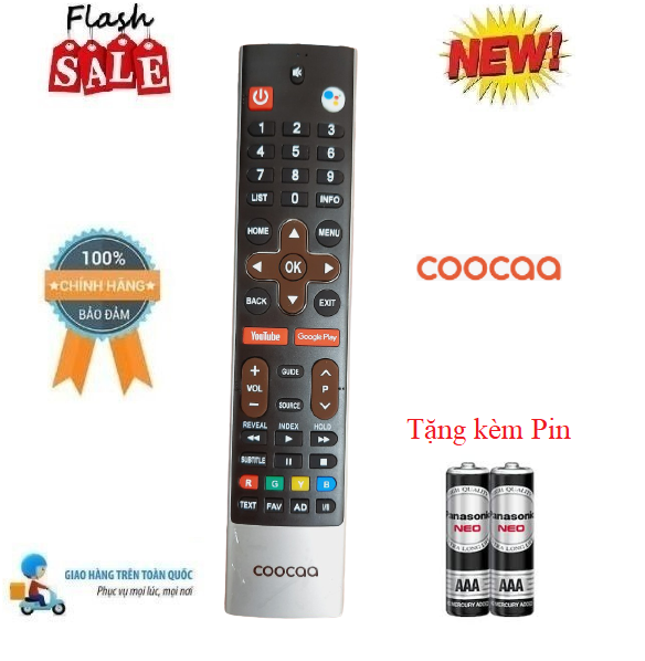 Remote Điều khiển tivi Coocaa giọng nói- Hàng mới chính hãng theo máy Coocaa 100% Tặng kèm Pin!!!