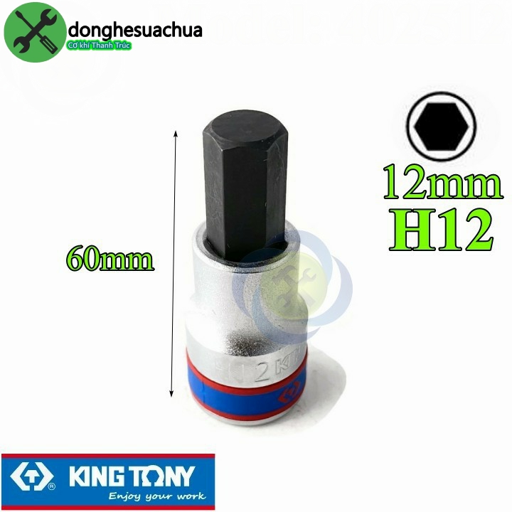 Tuýp lục giác 12mm kingtony 402512 loại 1/2 dài 60mm
