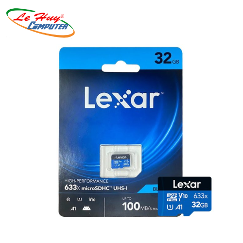 Thẻ Nhớ MicroSDHC Lexar 32GB Class 10 U1 V10 A1 LSDMI32BB633A