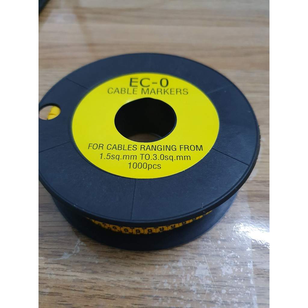 Đánh dấu dây cáp điện EC0 số 1.5 - 3 mm2