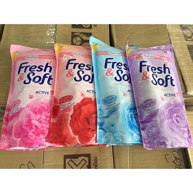 Combo 4 Túi Nước Xả Vải Fresh & Soft Thái Lan 600ml/Bịch