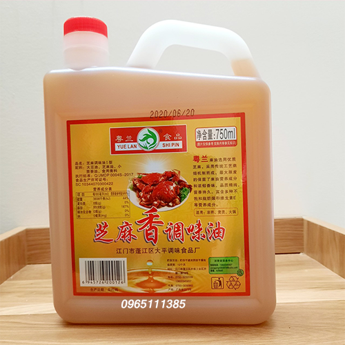 Dầu Mè/Vừng 750ml - Can to tiết kiệm