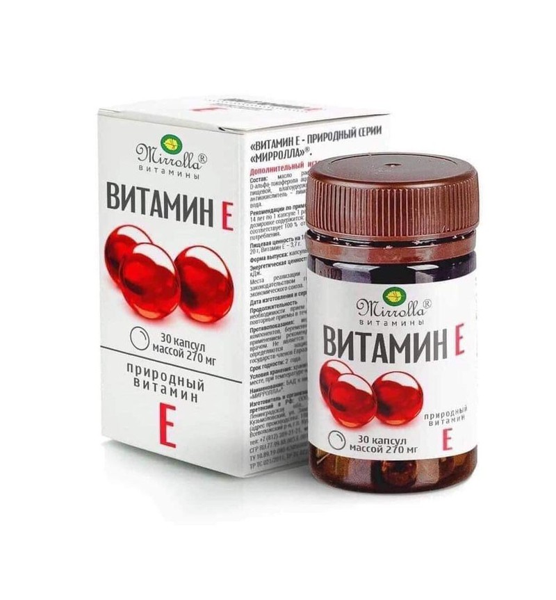 Viên Uống Vitamin E Đỏ Nga 30 Viên