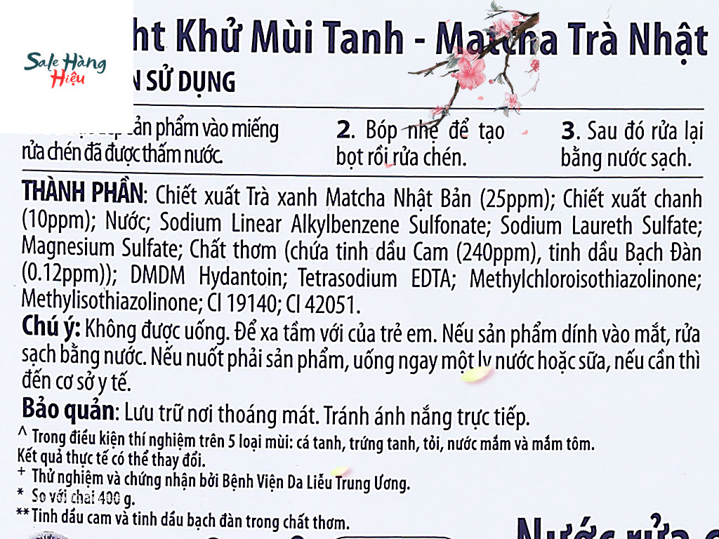 Can Nước rửa chén Sunlight 3.6kg Matcha Trà Nhật Bản