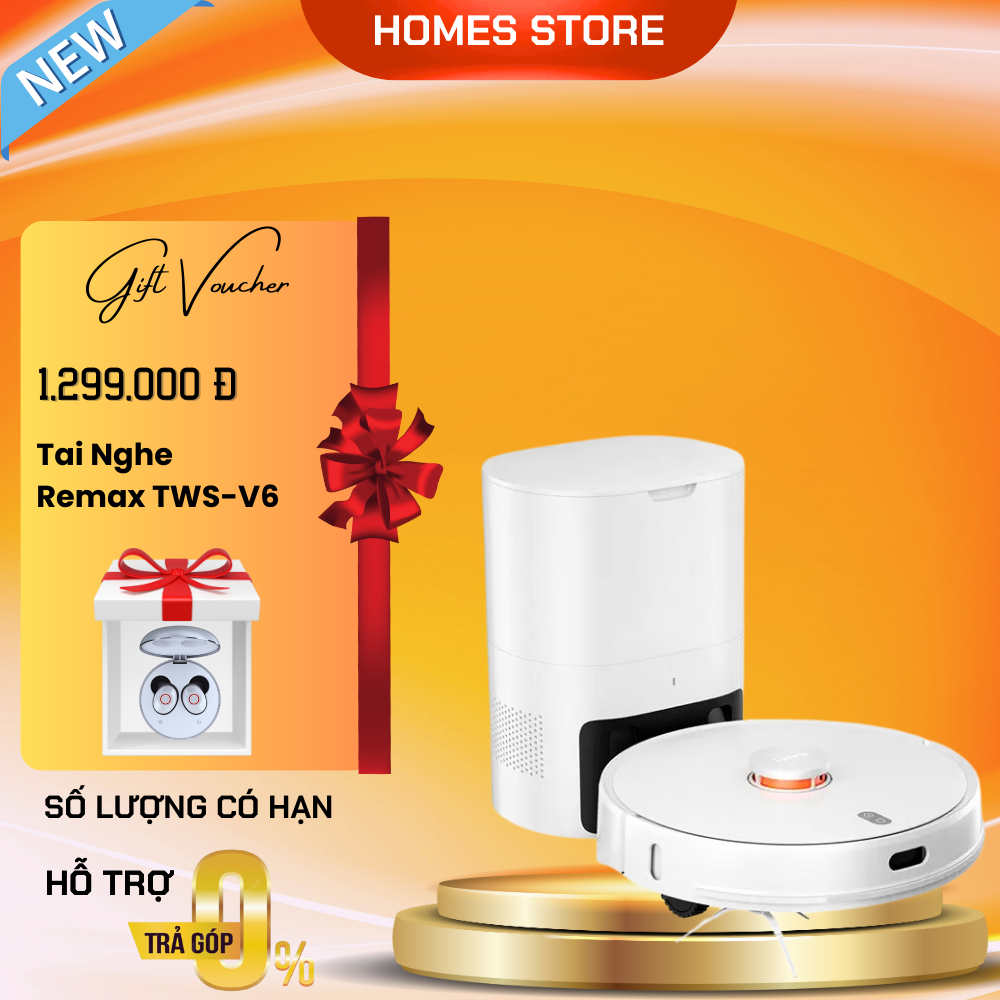 Robot hút bụi lau nhà xiaomi lydsto r1 tự đổ rác diện tích hoạt động 200m2 áp suất 2,700 pa công suất 50w - hàng chính hãng