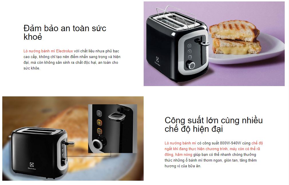 Lò nướng bánh mì Electrolux ETS3505
