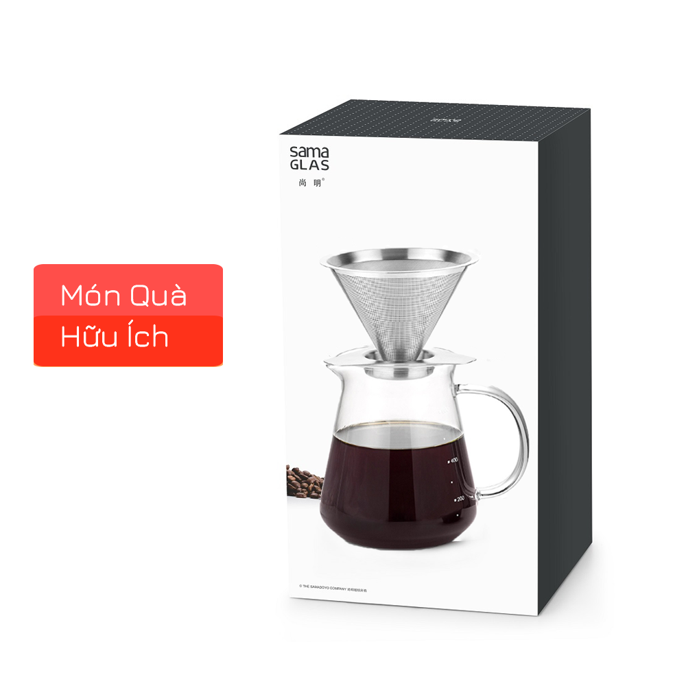 Bình pha cafe thủy tinh Samadoyo 800ml FT010