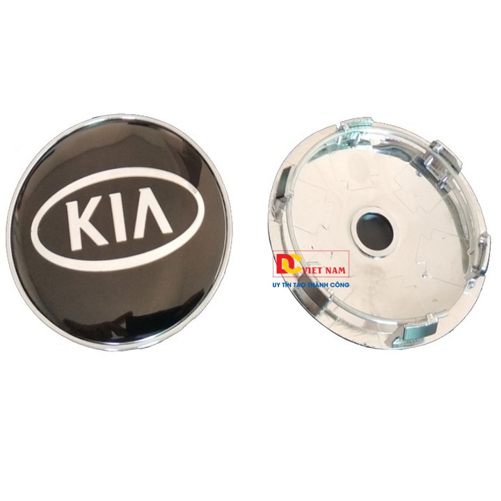 Logo chụp mâm, ốp lazang bánh xe ô tô, xe hơi KIA đường kính 60mm